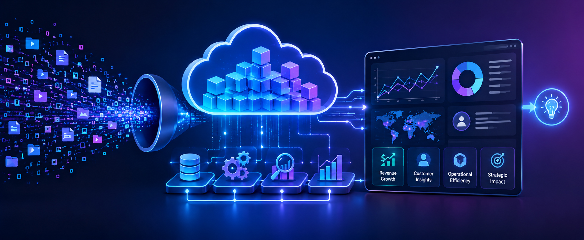 Business users exploring self-service dashboards and metrics on a cloud-native analytics platform