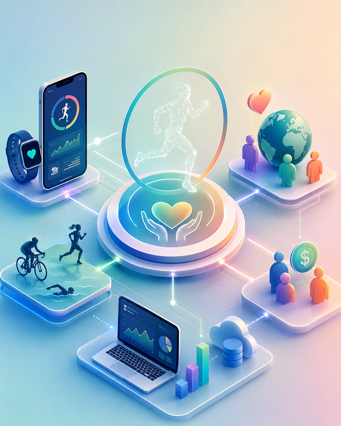 TriFundit app: fitness tracking connected to per-mile charitable fundraising