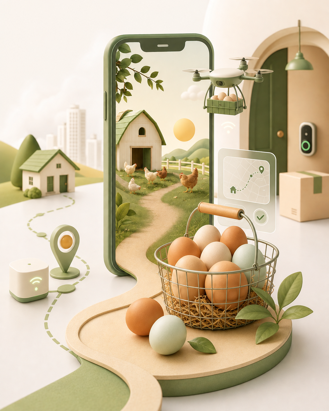 eEgg Shop app, browsing egg varieties, subscriptions and doorstep delivery