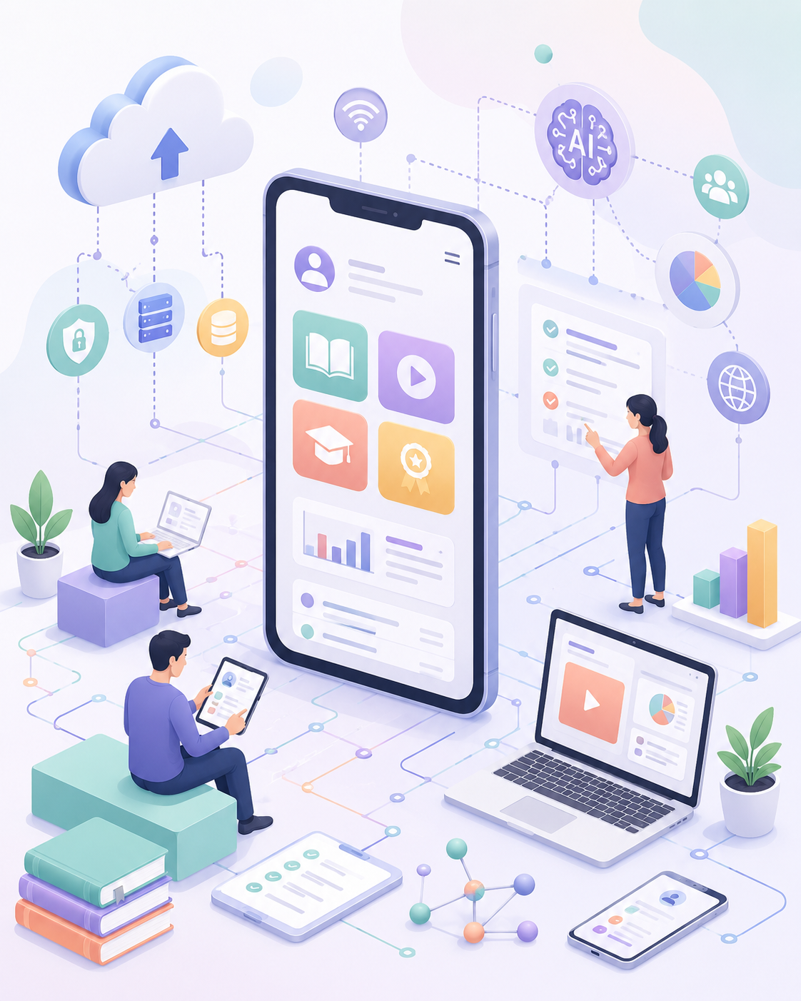 TheTeacherApp digital learning platform: courses, webinars and AI teaching tools on mobile