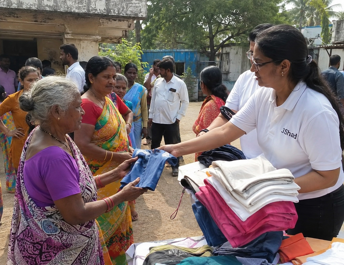 Clothing collected by 3Shadz for distribution to families in need