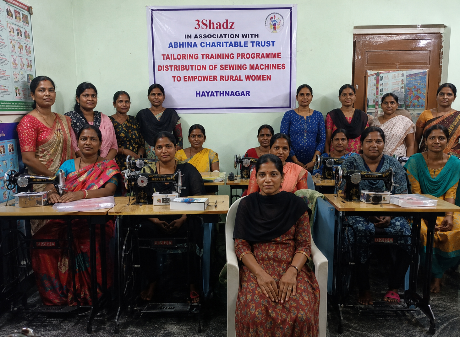 3Shadz-supported tailoring training program for women in Hayathnagar