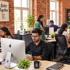 3Shadz engineers working at their desks